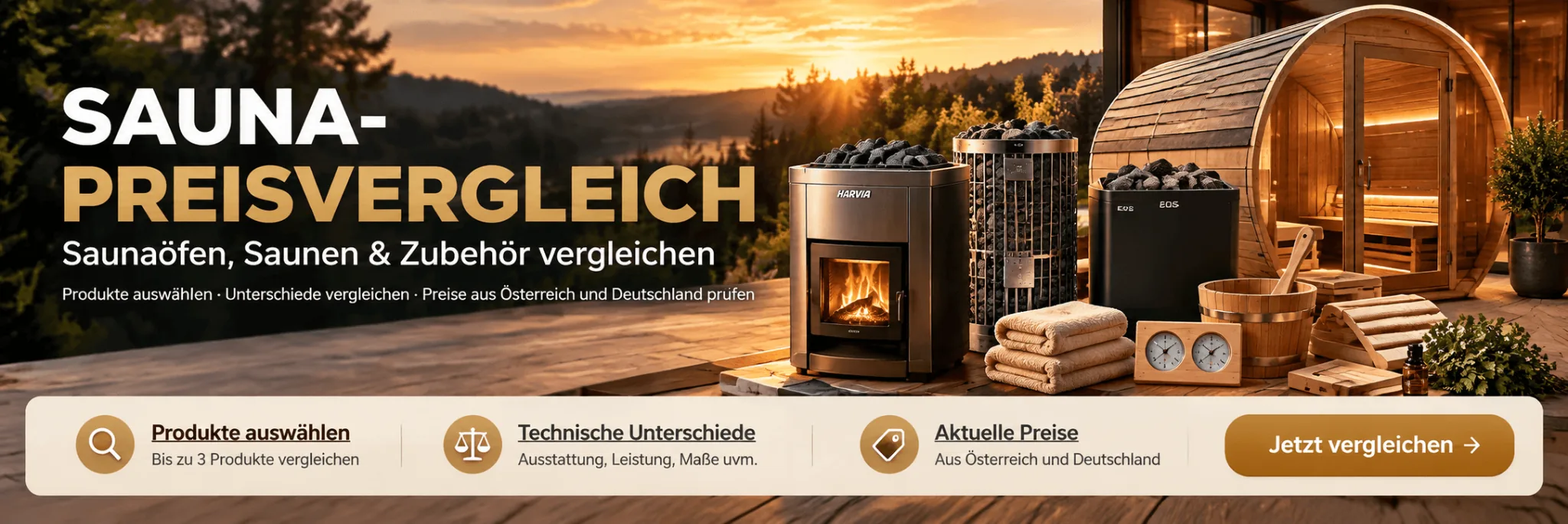 Sauna-Preisvergleich – Saunaöfen, Saunen und Zubehör aus Österreich und Deutschland vergleichen